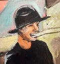 “hat” 5x5” canvas panel Print
